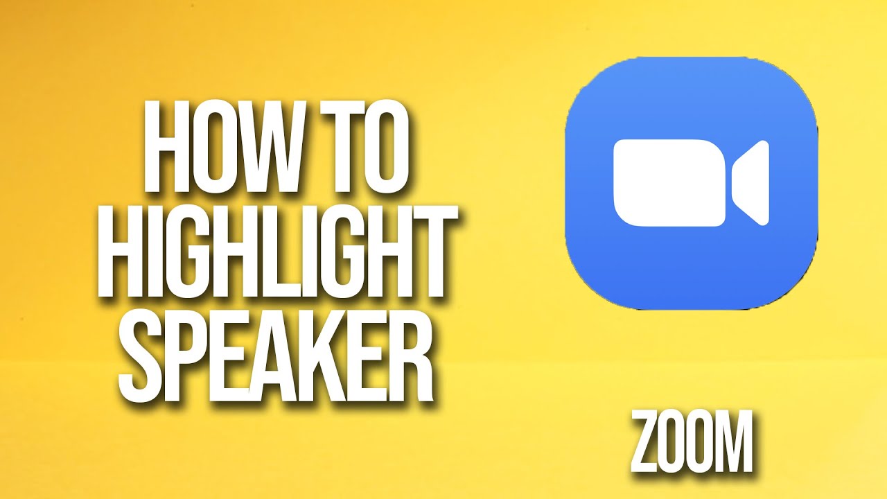 How To Highlight Speaker Zoom Tutorial