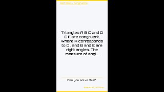 Can YOU solve this? Congruence 🧠 #SATPrep #Shorts