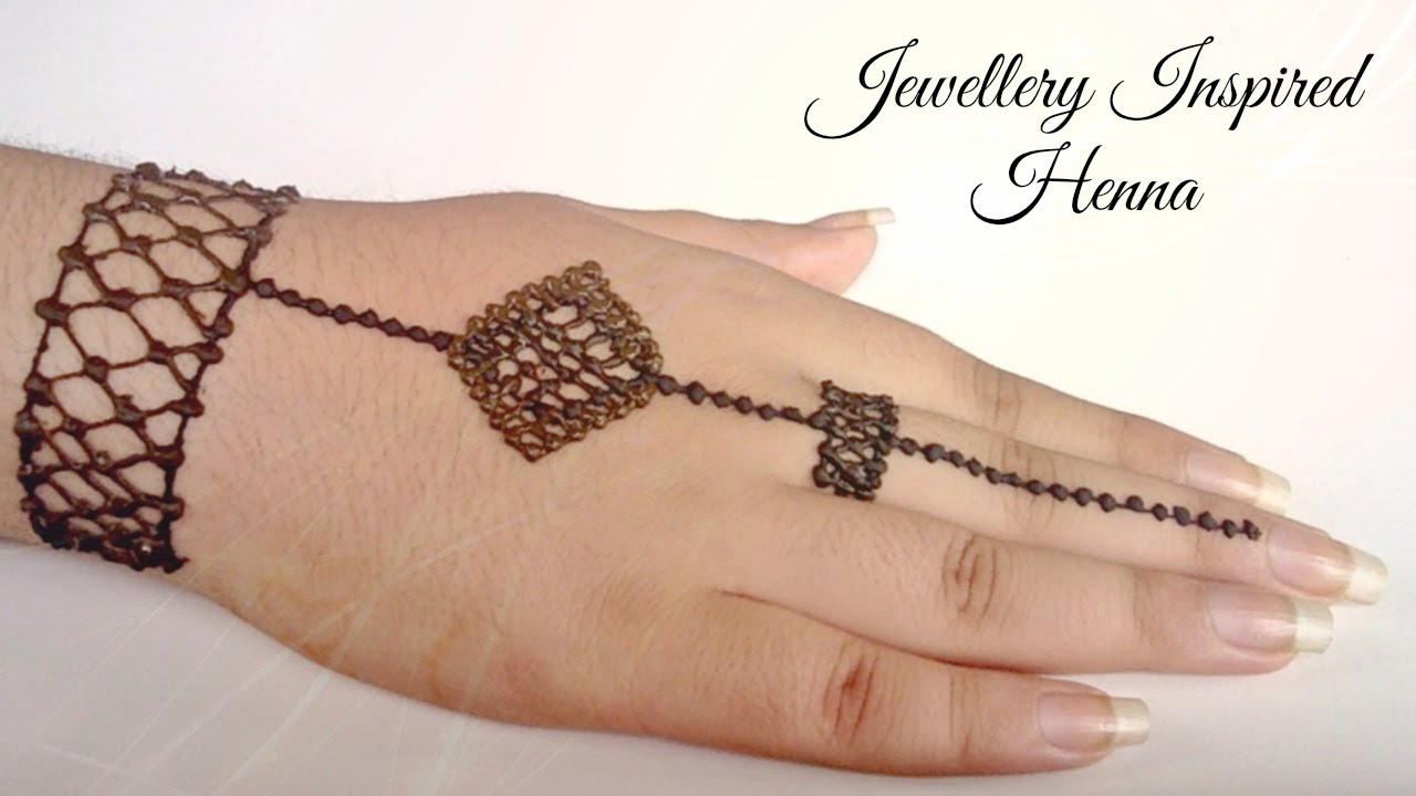 Jewellery Inspired Back Hand Henna Easy And Simple Nancy