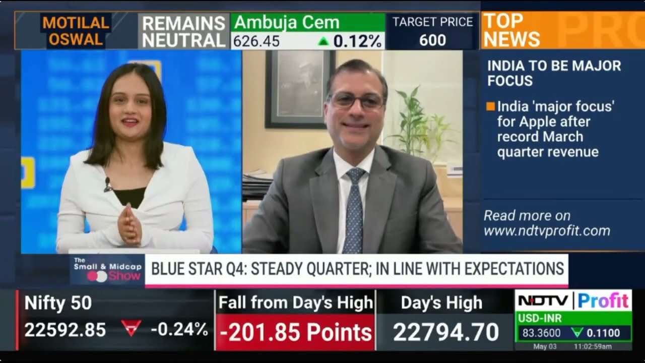 Mr Vir S. Advani, Chairman & MD, Blue Star - NDTV Profit - Blue Star's Q4FY24 Results