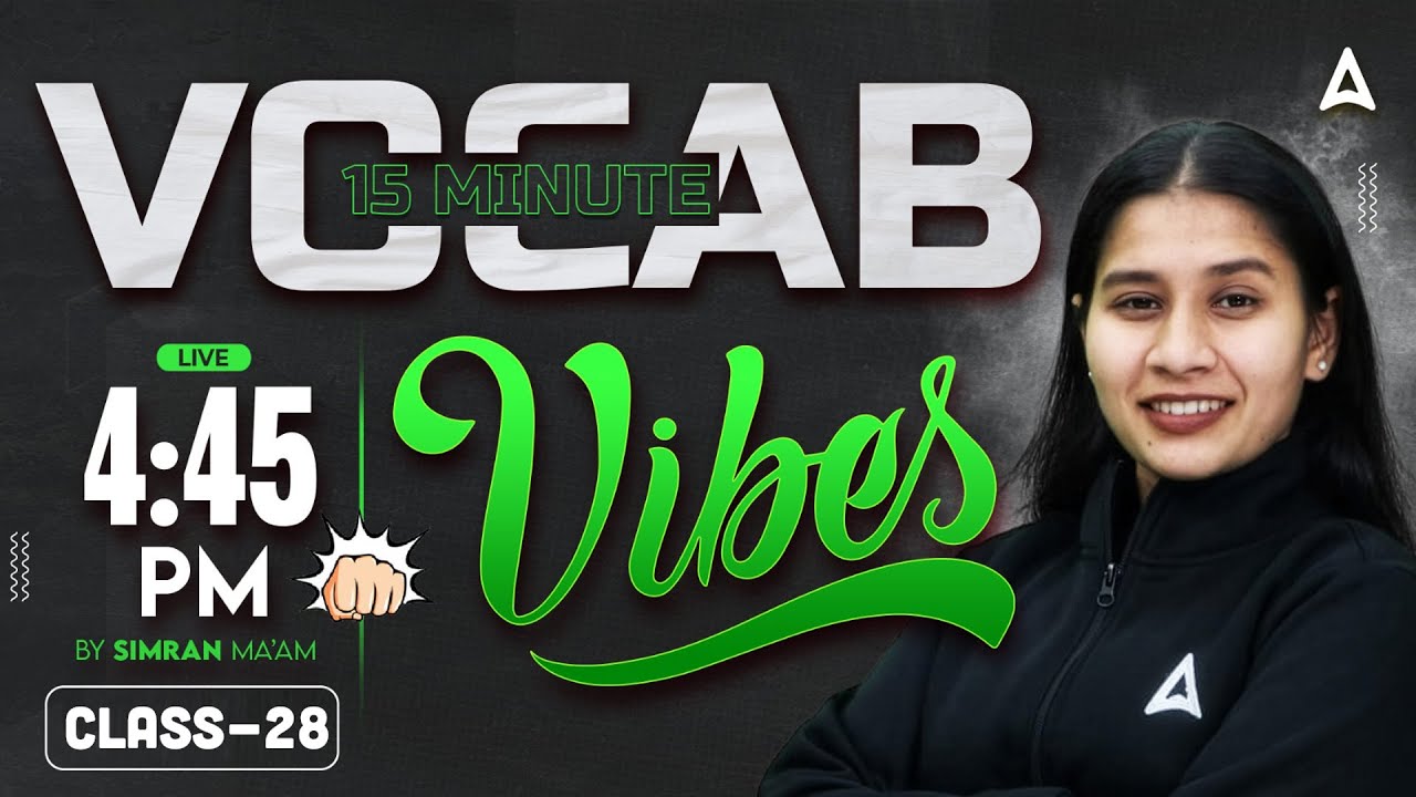 The Vocab Vibe Show | English Vocabulary For Railway, SSC & For All Govt Exam | By Simran Mam #29