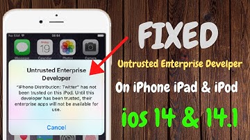 ( FiX Untrusted Enterprise Developer ) (How To Verify Tweaked  Apps On iPhone iPad iOS 14 iOS 14.1 )