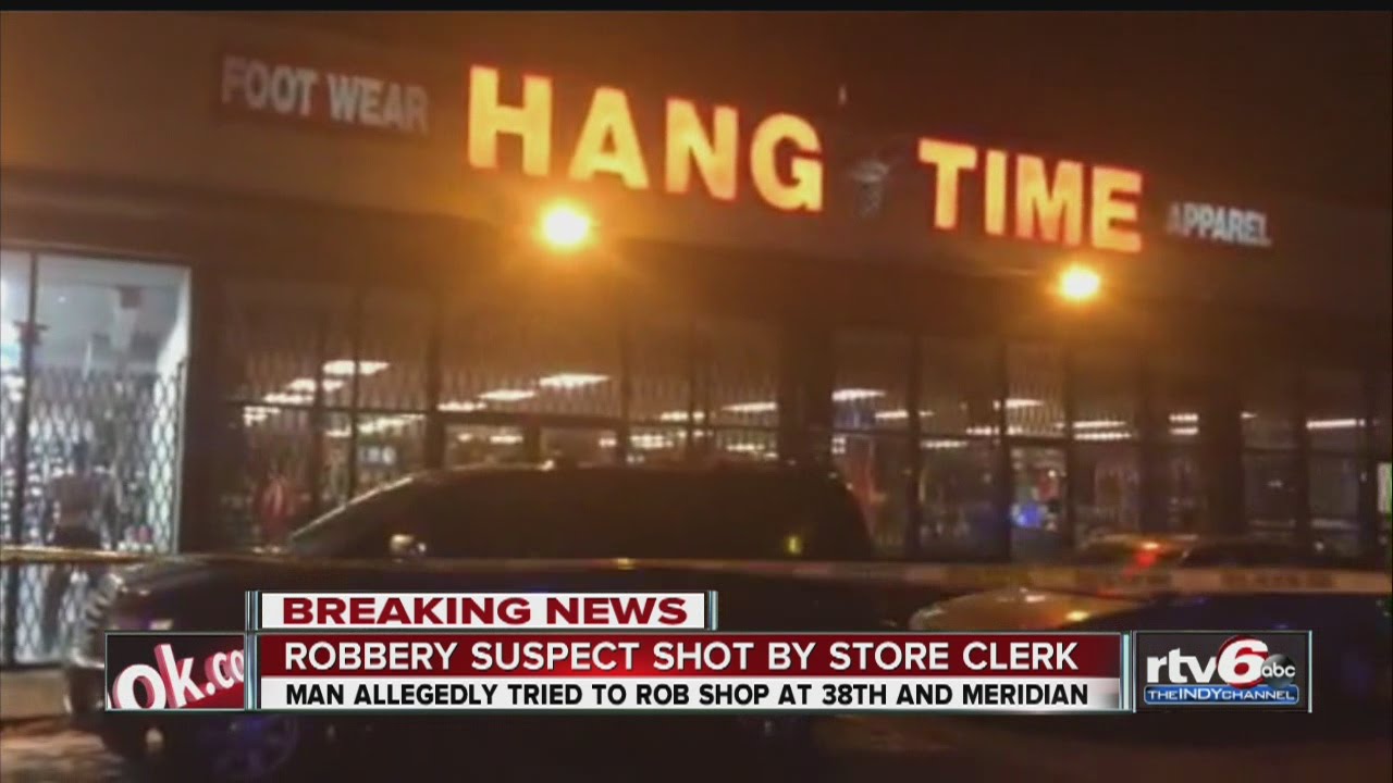 Attempted robbery suspect shot by clerk - YouTube