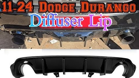 11-24 Dodge Durango Rear Bumper Lip Diffuser installation Hidden clips