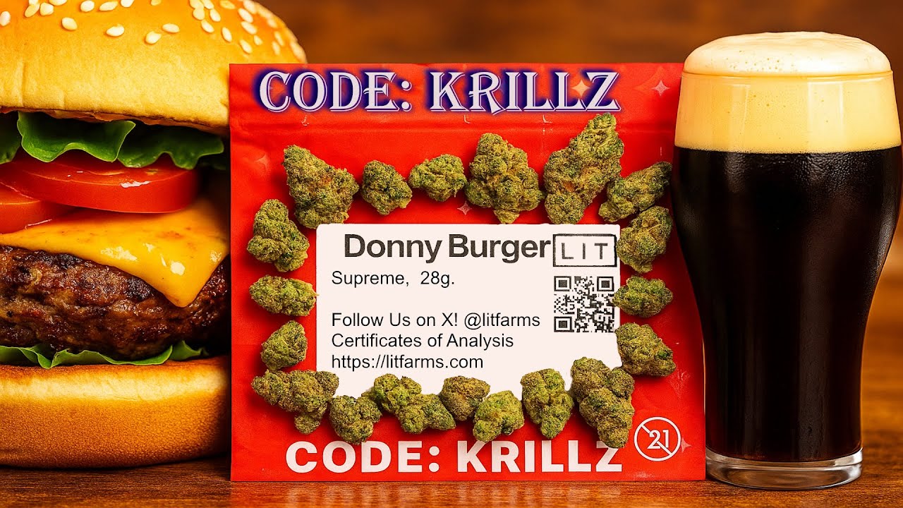Donny Burger Strain Review!!! Supreme Zip From LitFarms!!! A Stout Is A Must!!! Reviews By Krillz!!!