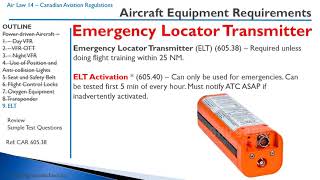 Air Law 14 - Aircraft Equipment Requirements
