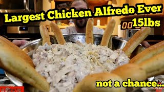 Largest Chicken Alfredo Challenge On YouTube | Man V Food | 15lbs