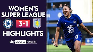 Lauren James brace steers blues to victory | Chelsea 3-1 Aston Villa | WSL Highlights