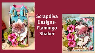 Scrapdiva Designs-Flamingo Shaker
