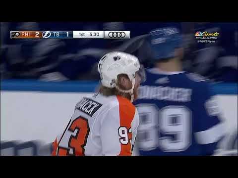 jakub voracek goal philadelphia flyers vs tampa bay lightning 3 3 flyers vs tampa bay