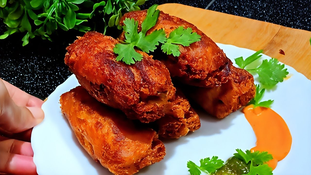 Crispy Fried Bread Chops – Ultimate Snack with Potatoes, Mushrooms & Crunch!