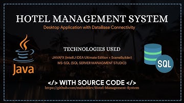 Hotel Management System in JavaFX + MSSQL (Updated Version)