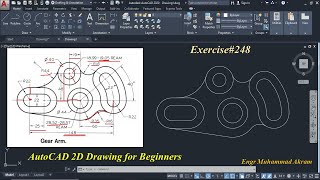 autocad 2d drawing tutorail for beginners mechanical drawing practice exercise drawing