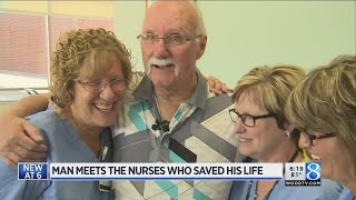 Man meets the nurses who saved his life