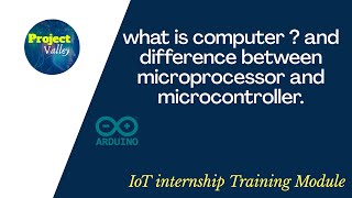 what is computer | difference between microprocessor and microcontroller | embedded systems | iot