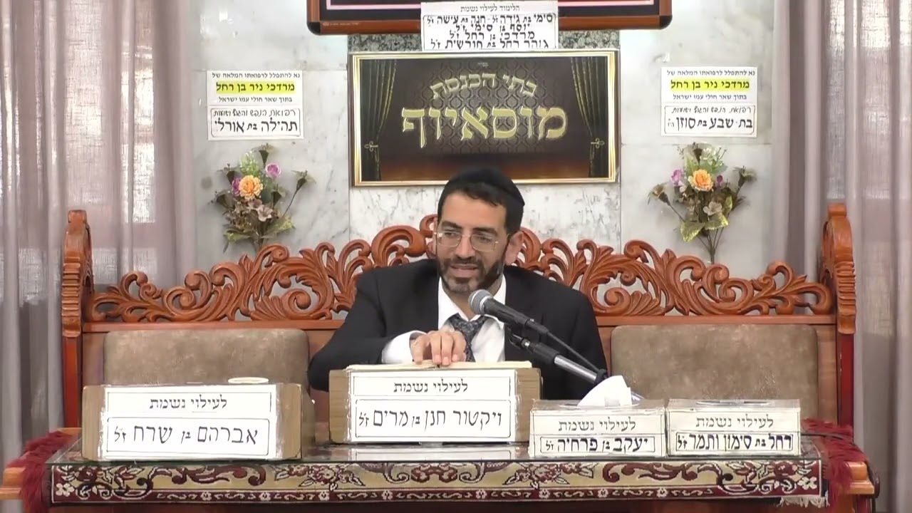 הרב אלון עטיה | פרשת שופטים | בית הכנסת מוסאיוף