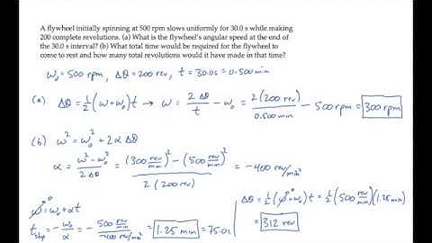 Rotational Motion: Constant Angular Acceleration: Level 2, Example 1