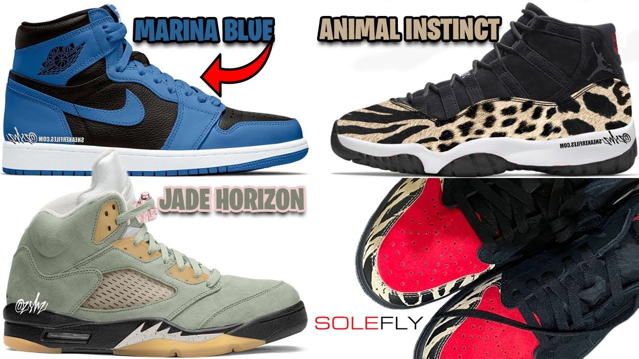 AIR JORDAN 1 DARK MARINA BLUE, AJ 11 ANIMAL, AJ 5 JADE HORIZON, SOLEFLY ...