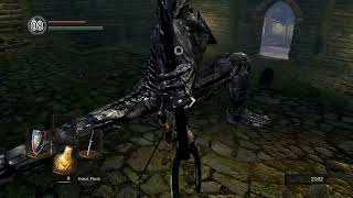 Vaporizing the Titanite Demon next to Darkroot