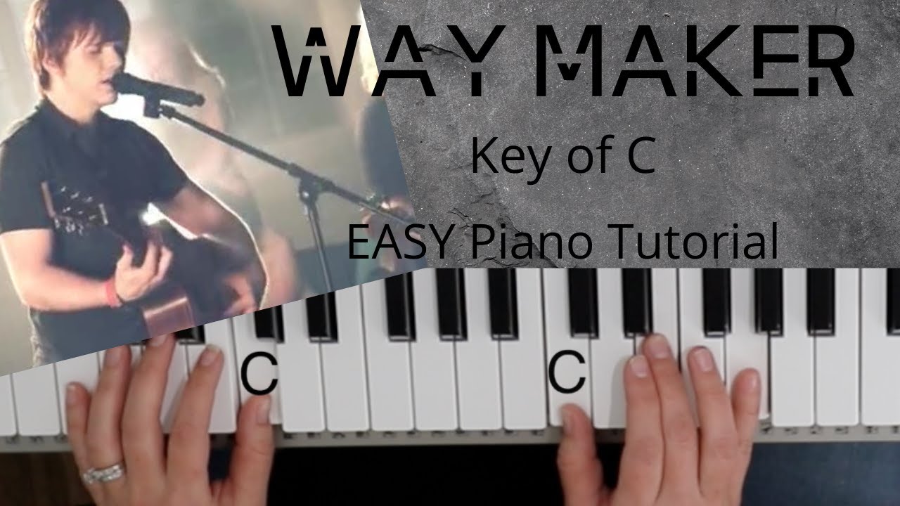 Way Maker  Sinach Key of CEASY Piano Tutorial