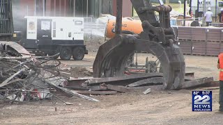 Demolition underway at the old Coburn Elementary School in West Springfield
