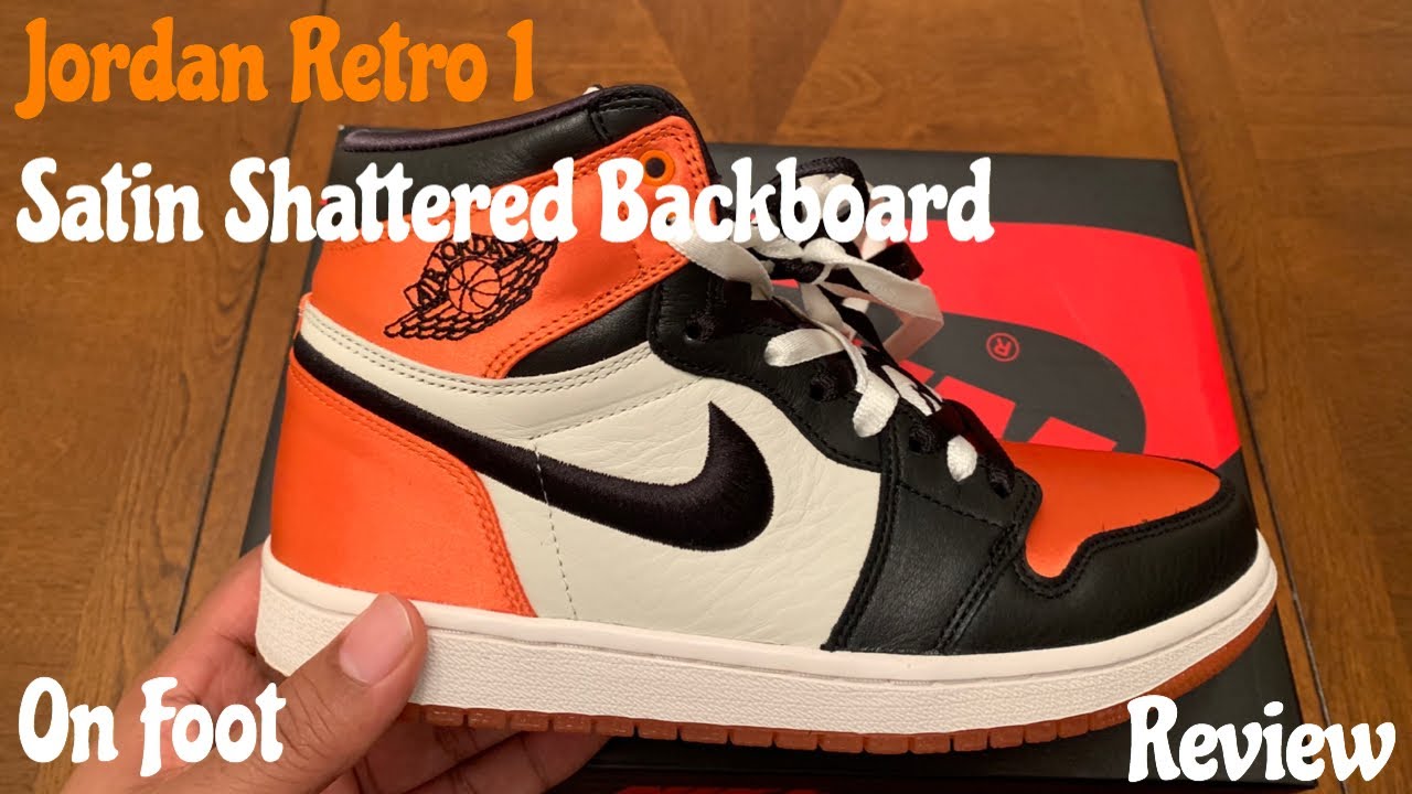 satin shattered backboard on feet