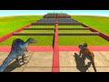 Carnivore dinosaurs and herbivore dinosaurs race  animal revolt battle simulator