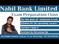 Nabil Bank Syllabus for Assistant Level | Detailed Explanation by Nitan Educational Institute