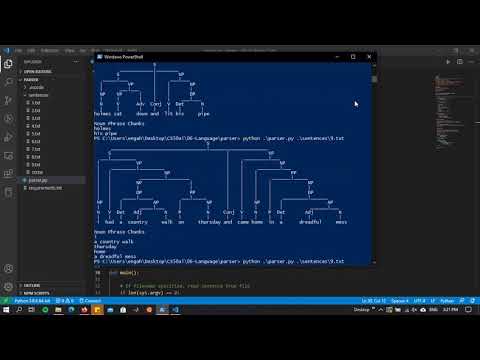CS50ai project 6a: Parser (parse sentences and extract noun phrases)