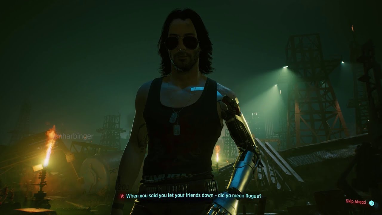 Visiting Johnny Silverhand's Grave (V and Johnny Friends