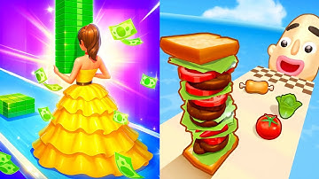 Money Run vs Sandwich Runner – Max All Levels Gameplay (Android/iOS) Ep 456