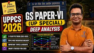 UPPCS 2026 GS Paper 6 Analysis 🔥 | UP Special Strategy, PYQ Trend &amp; Most Important Topics