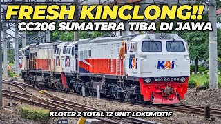 MUTASI 12 LOKOMOTIF CC206 SUMATERA AKHIRNYA TIBA DI JAWA‼️Pengiriman CC206 Sumatera ke Yogyakarta