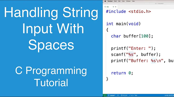 Handling String Input With Spaces | C Programming Tutorial