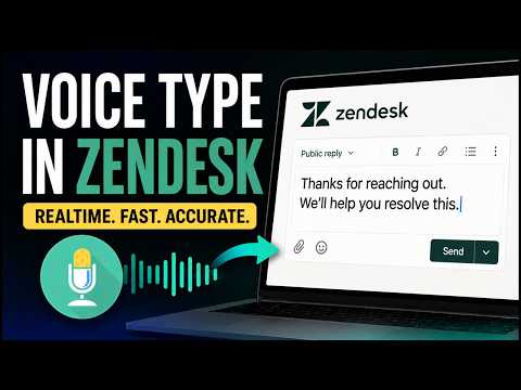 Voice In dictation demo in Zendesk
