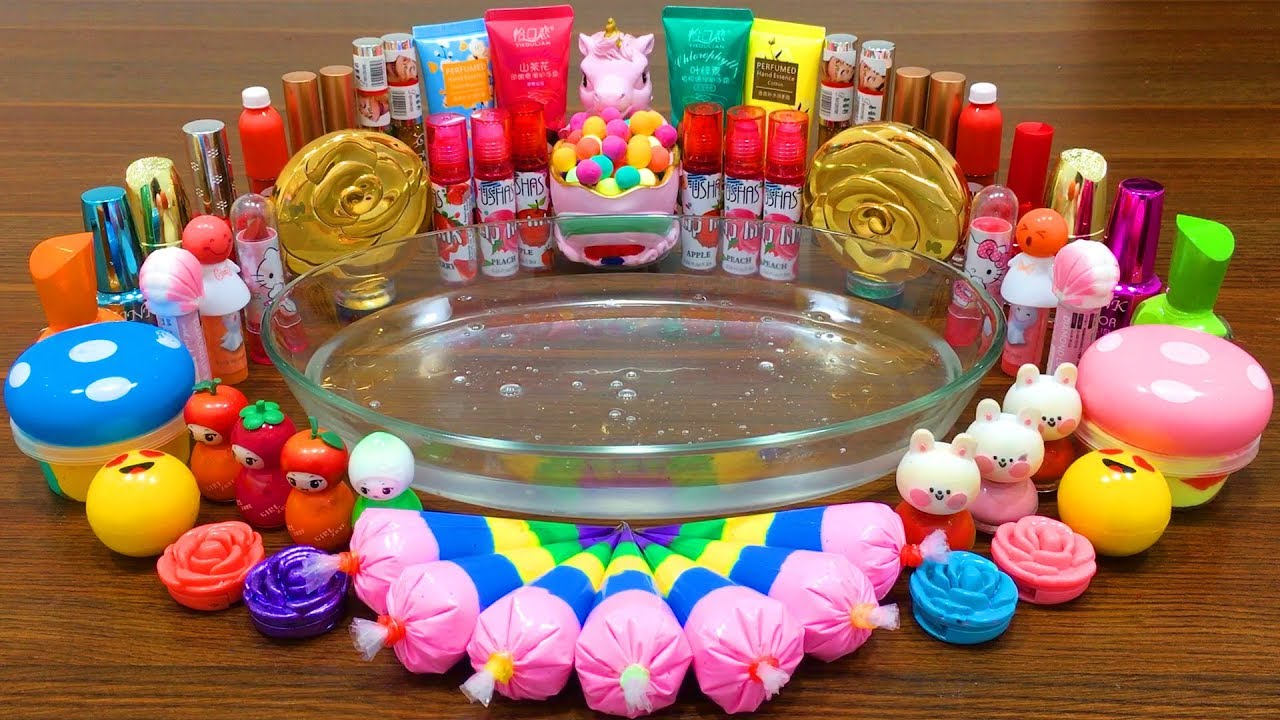 Mixing Random Things into CLAER Slime !! SlimeSmoothie | Satisfying Slime Videos 