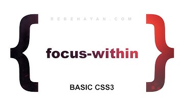 focus-within 정의 및 실무응용 / 웹퍼블리셔 / html5 / css3
