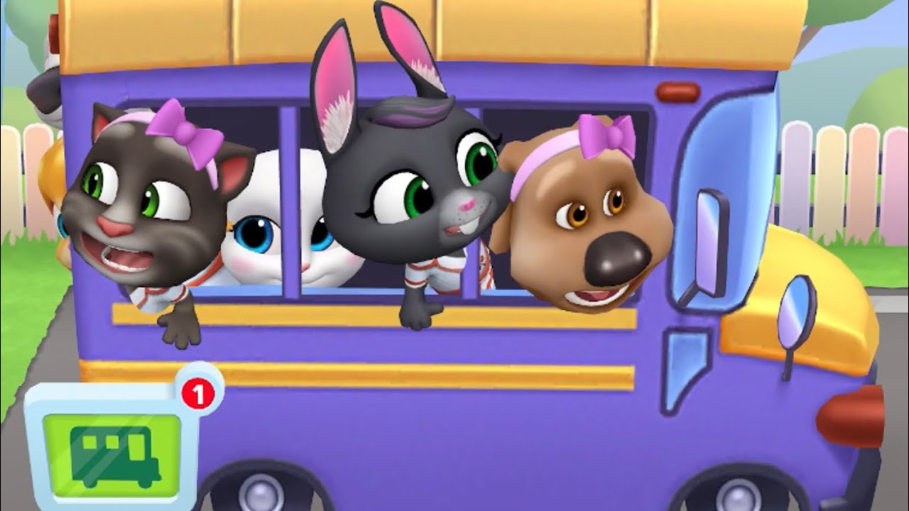 My Talking Tom Friends Take care & Go Bus walkthrough Part 14 YouTube