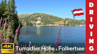 Driving in Austria 40: Turracher Höhe mountain pass & lake Falkertsee | 4K 60fps