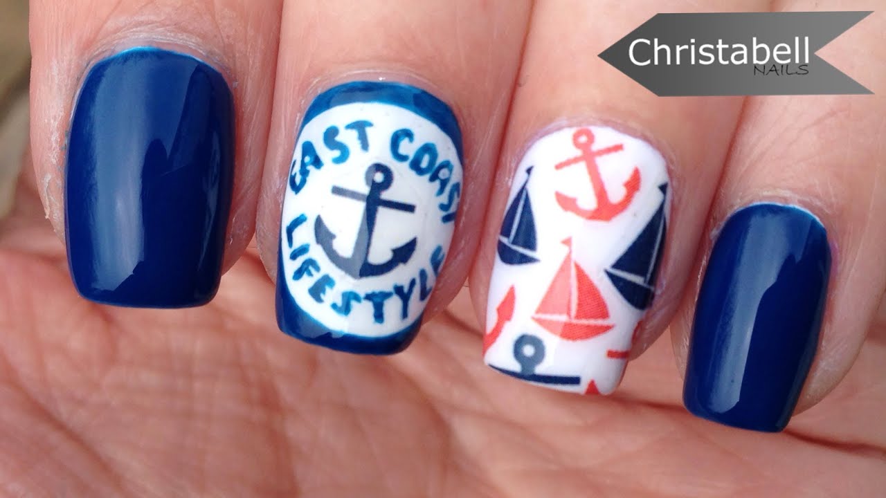ChristabellNails East Coast Lifestyle Nail Art Tutorial - YouTube
