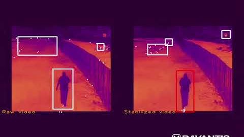 Comparison with and without image stabilizer