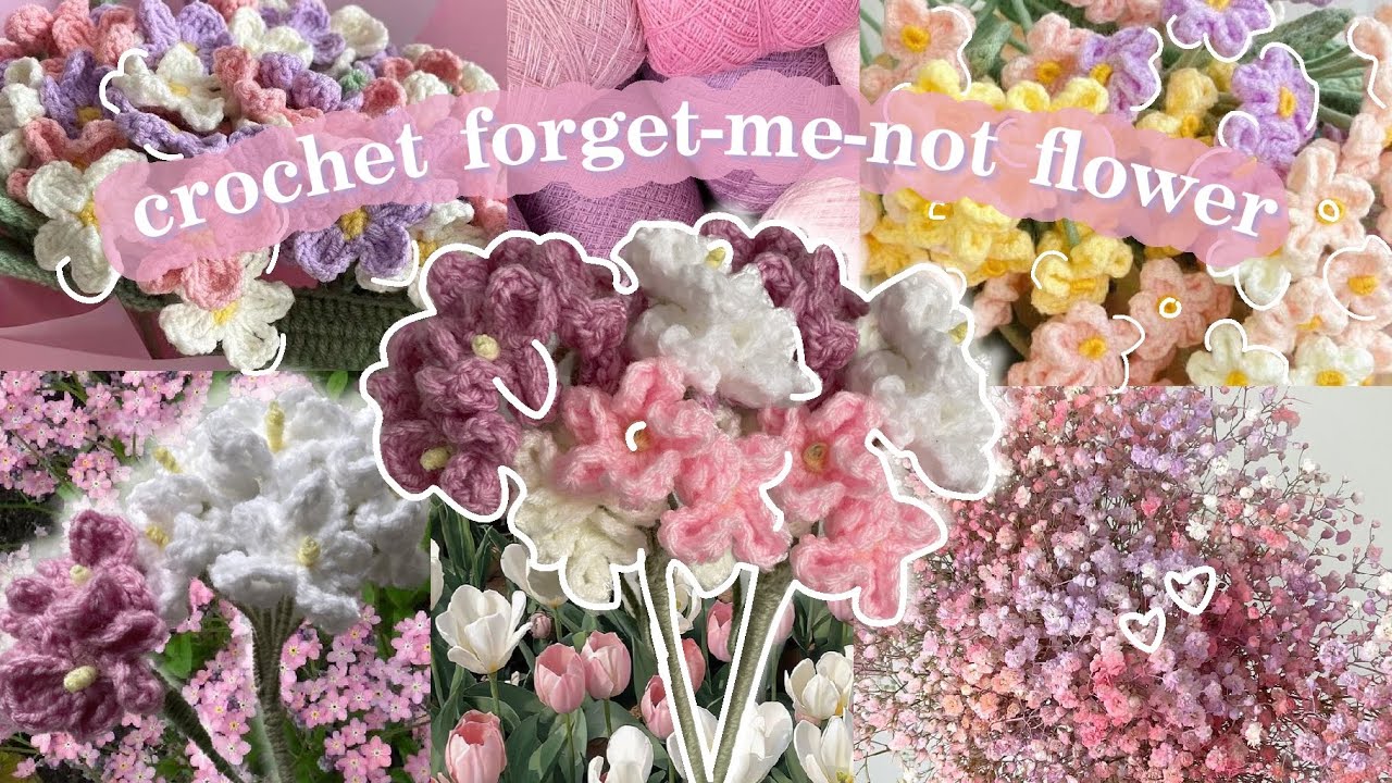 как связать крючком цветок незабудку (для новичков, БЕЗ ШИТЬЯ!!)