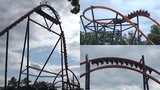 Jersey Devil Coaster: Whippy Single Rail Coaster Off Ride Footage Six Flags Great Adventure @joasters