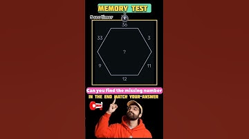 Can you find the missing number memory test game #shorts #puzzle #riddels