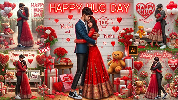 Viral Hug Day ai Photo Editing| Hug Day Ai Photo Kaise banaye|Bing image creator