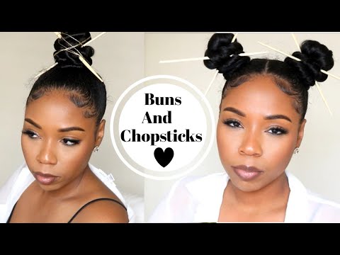 top-knot-bun/ninja-bun-|-with-chopsticks-|-two-different-ways