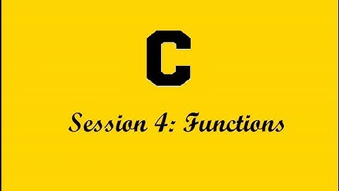 #4 C Programming in Tamil - Functions