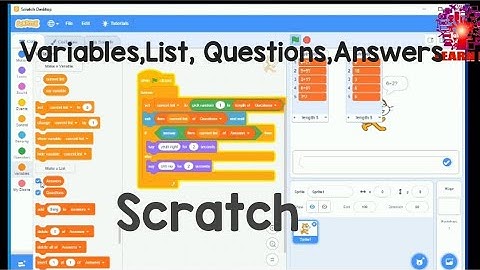 List, Variables, Questions, Answer in scratch//scratch for begginers//scratch tutoruals