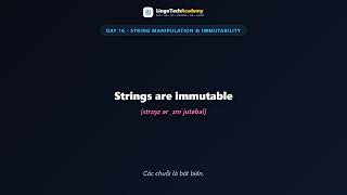 🚀 Day 16 - String Manipulation & Immutability | English for Software Engineers