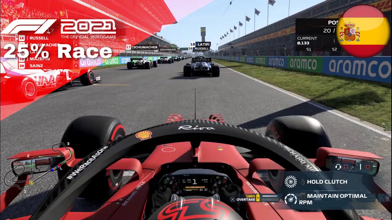 F1 2021 - Spain 25% Race w/ Sainz's Ferrari | PS5
